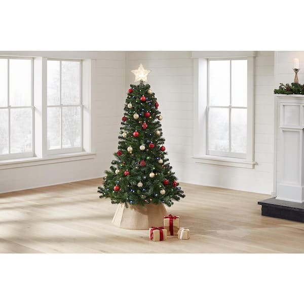 Home Accents Holiday 9 ft. Pre-Lit LED Wesley Pine Artificial Christmas Tree  with 650 Color Changing Mini Lights 23PG90078 - The Home Depot