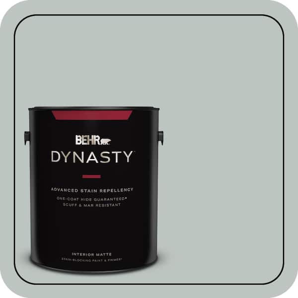 BEHR DYNASTY 1 gal. #ICC-47 Pewter Tray Matte Interior Stain-Blocking Paint & Primer