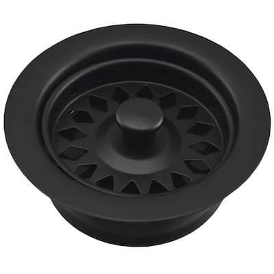 Push-In Kitchen Garbage Disposal Assembly (Flange/Stopper/Strainer) in Black