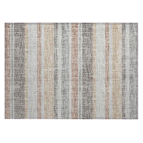 Chantille Machine Washable Indoor/Outdoor Abstract ACN2122 Gray 1 ft. 8 in. x 2 ft. 6 in. Accent Rug