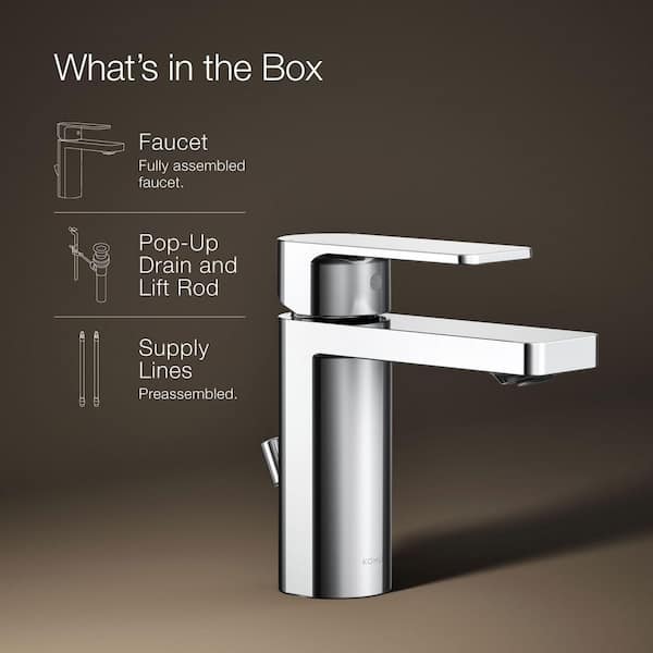 KOHLER Parallel Single Hole Single-Handle Bathroom Faucet in