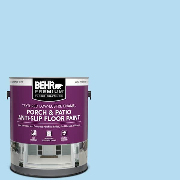 BEHR PREMIUM 1 gal. #P500-2 Seashore Dreams Textured Low-Lustre Enamel Interior/Exterior Porch and Patio Anti-Slip Floor Paint