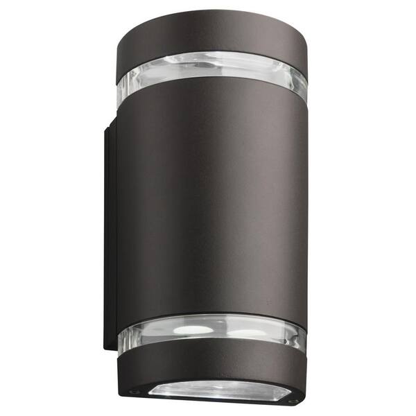 Lithonia Lighting Wall Mount Outdoor Dark Bronze LED Wall Cylinder Downlight