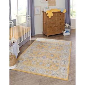 Whitney Bordeaux Tuscan Yellow 9 ft. x 12 ft. 2 in. Area Rug