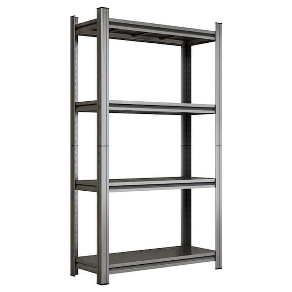 4-Tier Black Adjustable Metal Plant Stand Multi-Purpose Storage