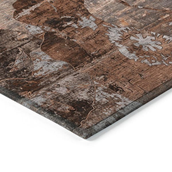 Chantille ACN555 Terracotta 8 ft. x 10 ft. Machine Washable Indoor/Outdoor Geometric Area Rug