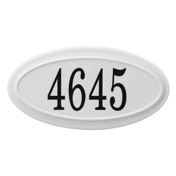 Unbranded Classic Oval Plastic White Address Plaque