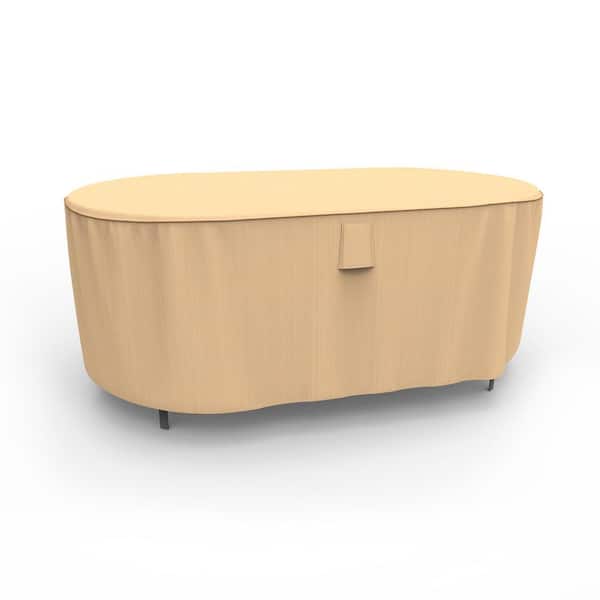 Budge Sedona Small Tan Outdoor Oval Patio Table Cover