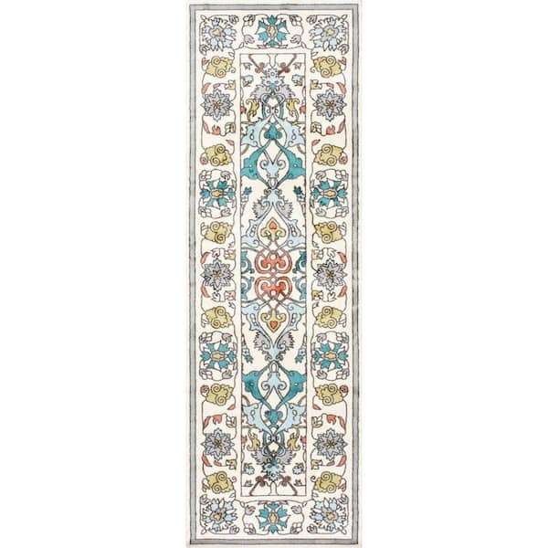 nuLOOM Janise Floral Multi 3 ft. x 8 ft. Runner