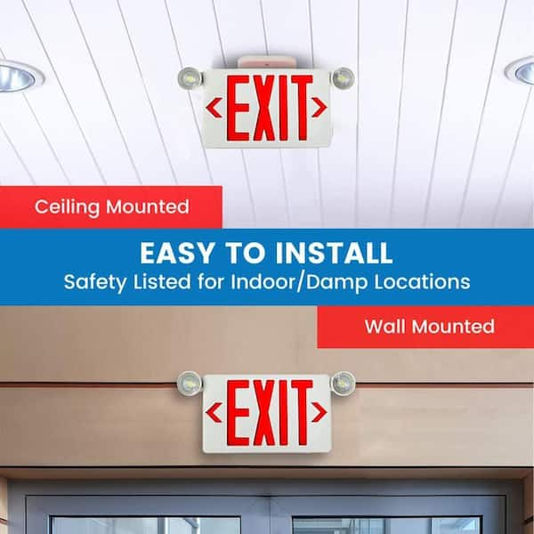 How To Install An Exit Sign With Emergency Lights | Shelly Lighting