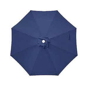 9 ft. Octagon Dark Blue Patio Umbrella Cover Market Patio Umbrella Canopy Cover for 8 Ribs