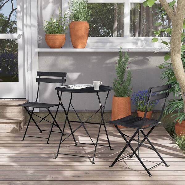 テーブル・チェア・ハンモック BRUNT EDGEPAD 3HANDRED 25 BLACK Kadehome 5-Piece Outdoor Metal Patio Conversation Set with