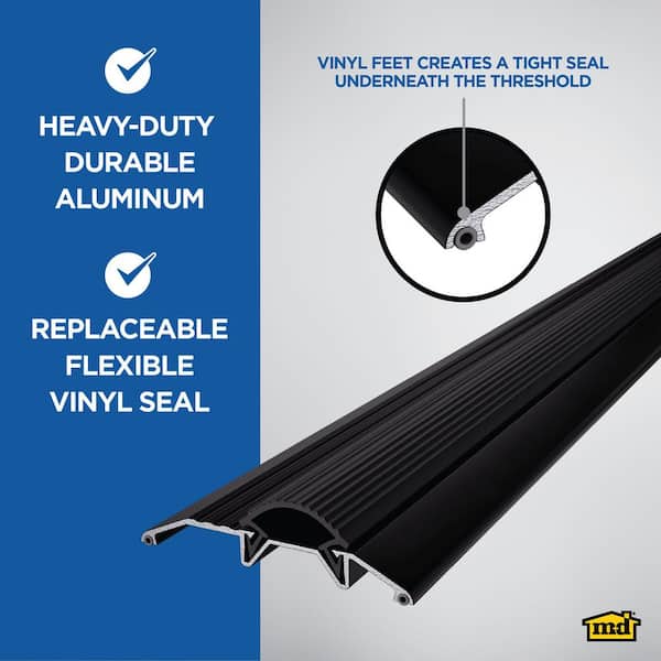 M-D Building Products 3.75 in. x 36 in. Black Aluminum and Vinyl