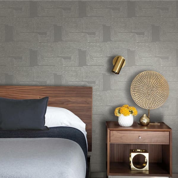 Nikki Chu 30.75 sq. ft. Grey Zulu Signature Peel and Stick Wallpaper