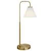 Henderson 27 Tall Arc Table Lamp with Glass Shade in Brass/White Milk