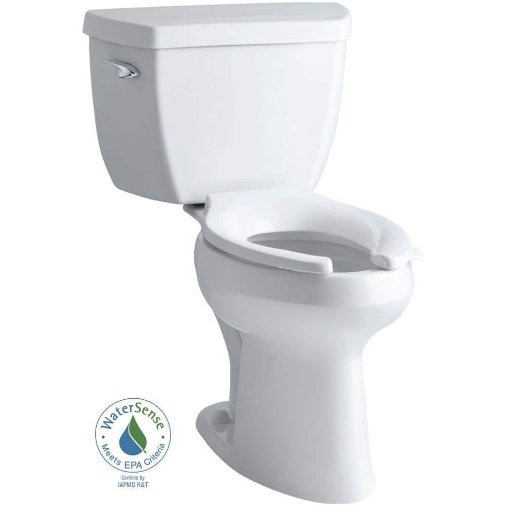 White Elongated High Efficiency Pressure Assisted Toilet
