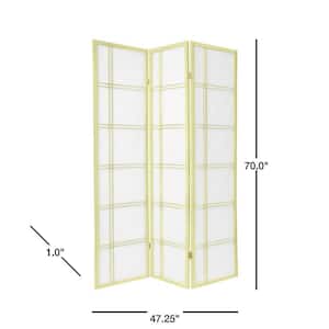 6 ft. Ivory Double Cross 3-Panel Room Divider