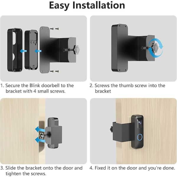 ZUMIMALL Anti-Theft Video Doorbell Mount – No-Drill Bracket, Fits Most Doorbells, For Homes & Apartments