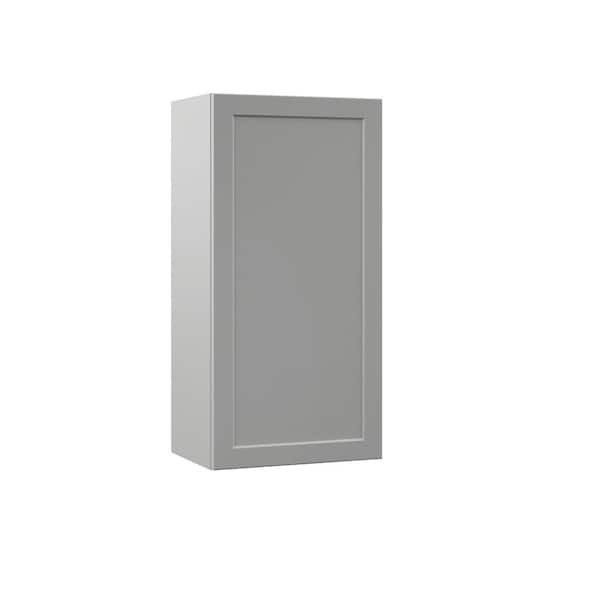 Hampton Bay Designer Series Melvern Assembled 18x36x12 in. Wall Kitchen Cabinet in Heron Gray