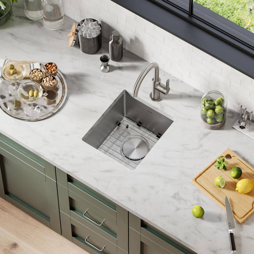 Kraus 13-inch Stainless Steel Undermount Bar Sink
