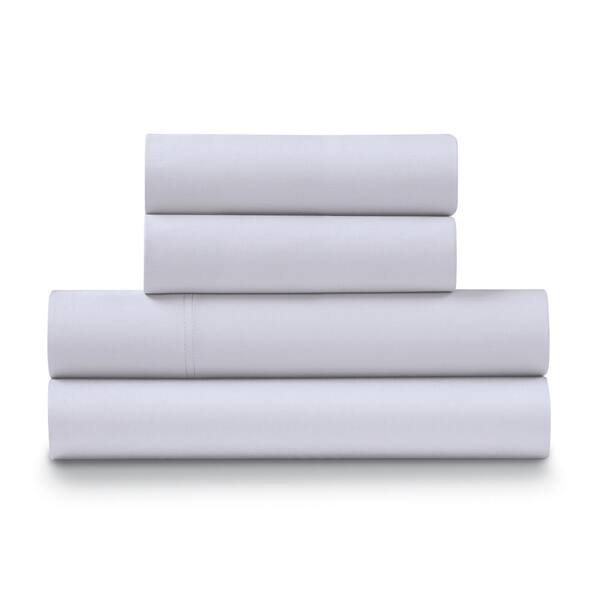 ELLA JAYNE 500TC Cotton Percale 4-Piece Lilac Full Sheet Set
