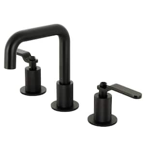 Whitaker 8 in. Widespread Double Handle Bathroom Faucet in Matte Black