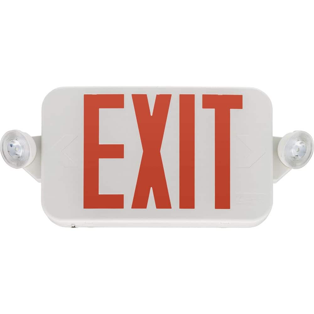 White LED Emergency Exit Sign with Lights