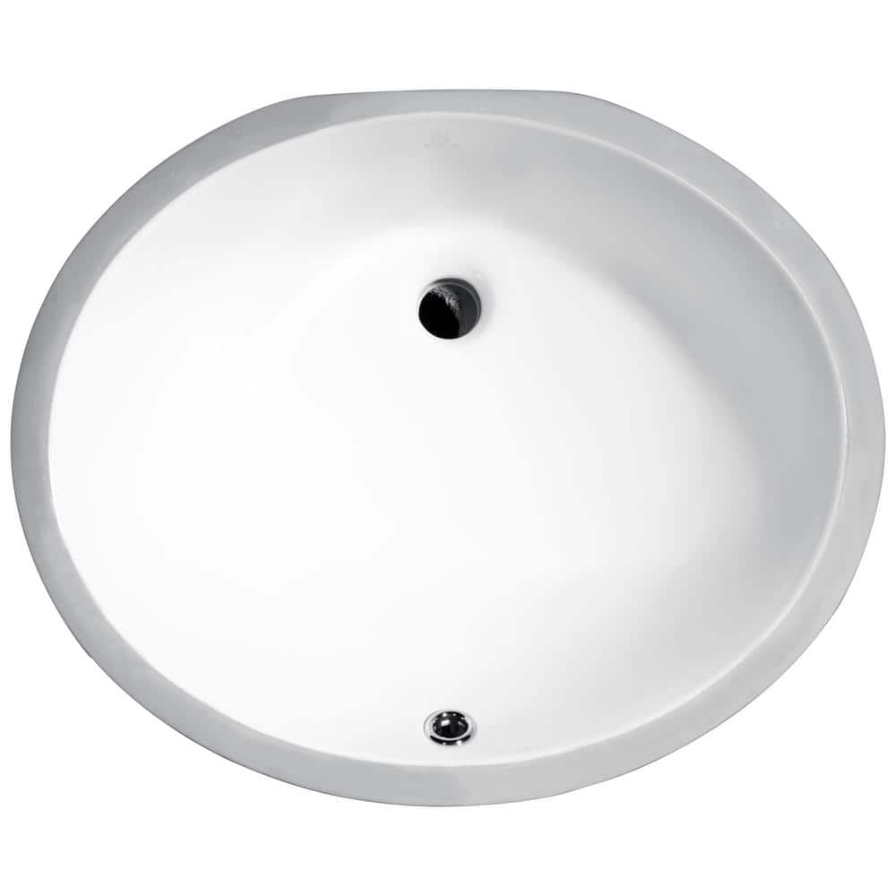 Pegasus Series 8 in. Ceramic Undermount Bathroom Sink Basin in White