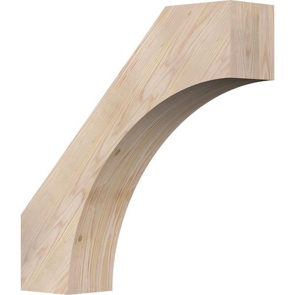 Ekena Millwork 5 1/2"W x 24"D x 24"H Westlake Smooth Knee Brace, Douglas Fir