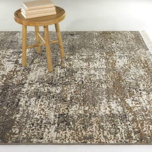 Aitken Taupe 5 ft. x 7 ft. Abstract Area Rug