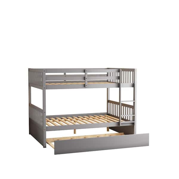 Unbranded Gray Full Over Full Bunk Bed