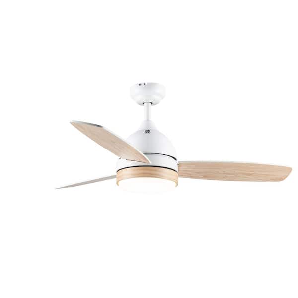 River of Goods Quinley 42 in. Integrated LED White Ceiling Fan with Light