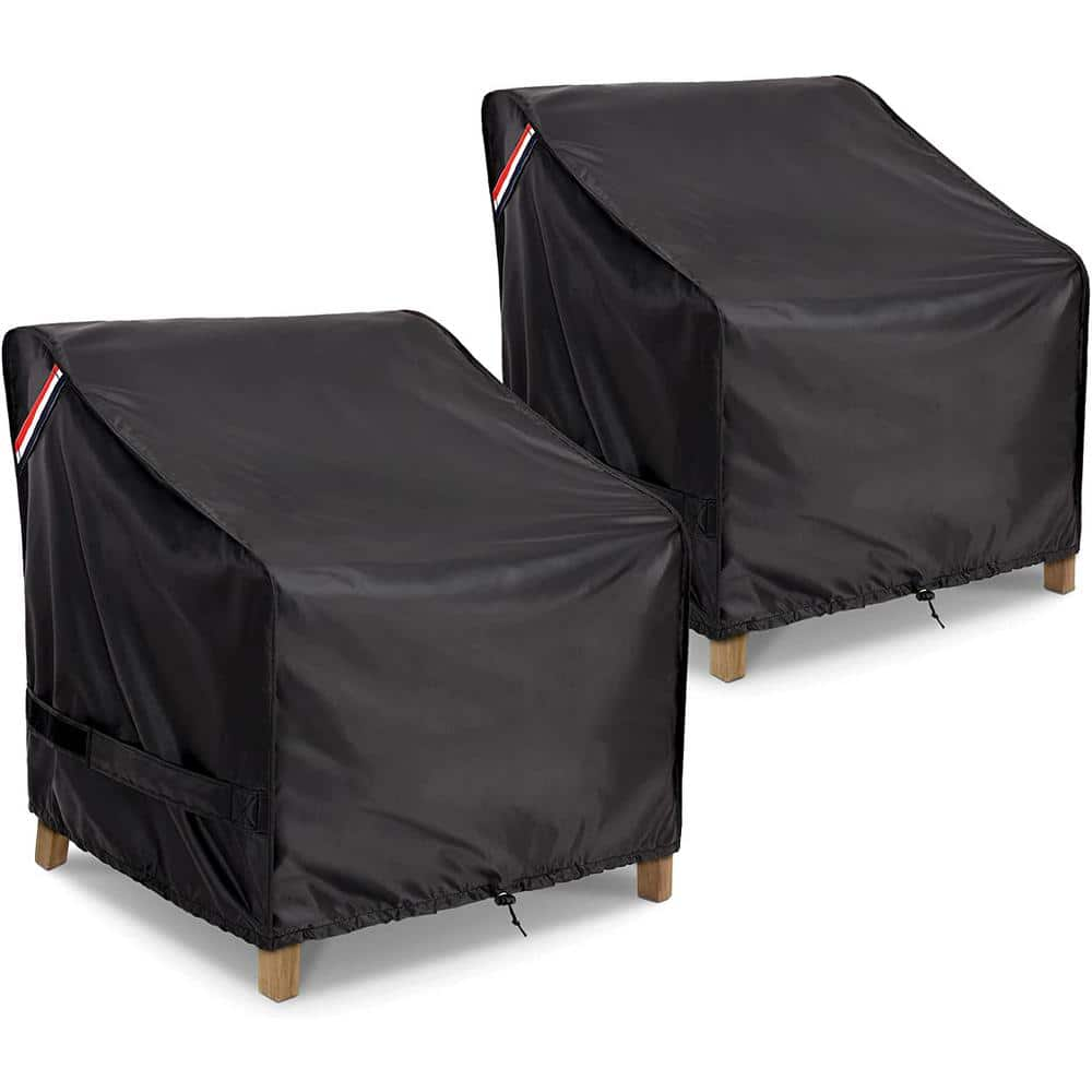 Patio Furniture Covers Waterproof for Chairs Lawn Outdoor Chair Covers Fits up to 29 W x 30 D x 36 H Black 2 Pack B0BC27YGSB The Home Depot