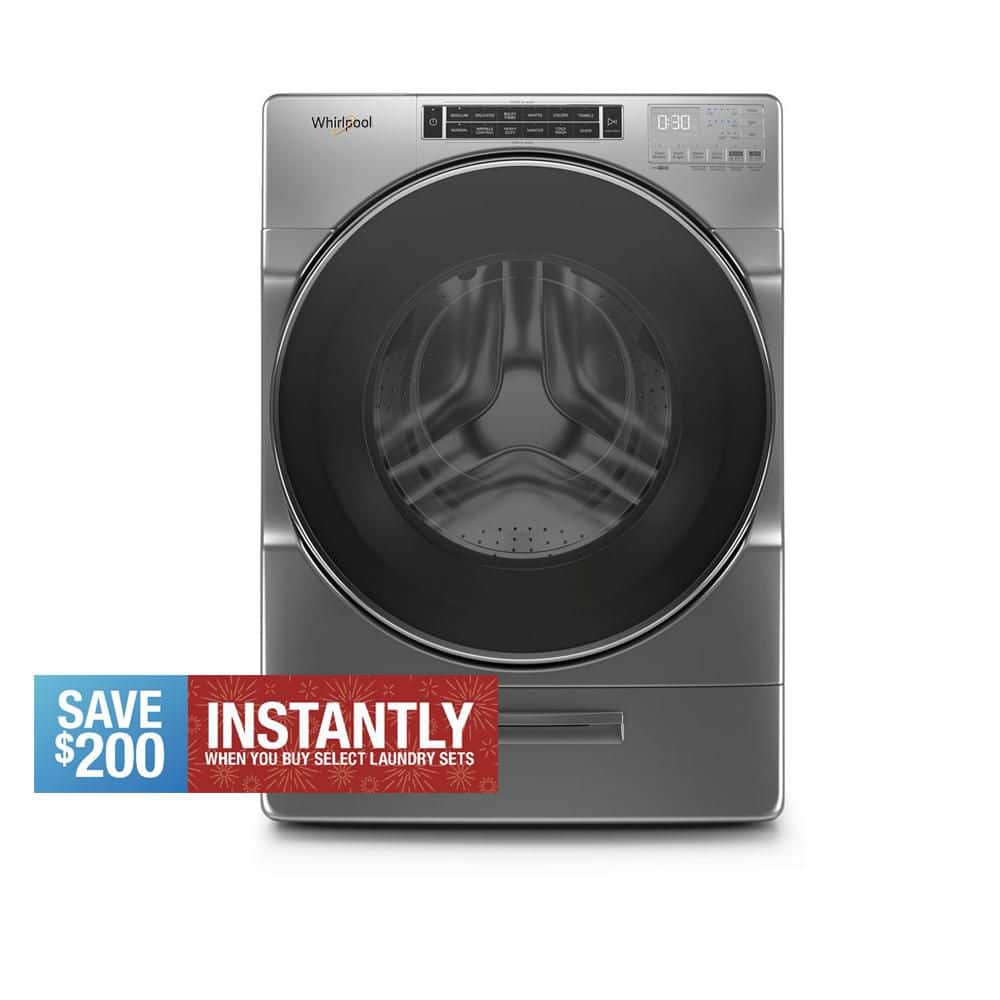 5.0 cu. ft. High Efficiency Chrome Shadow Front Load Washing Machine with Load & Go XL Dispenser, ENERGY STAR