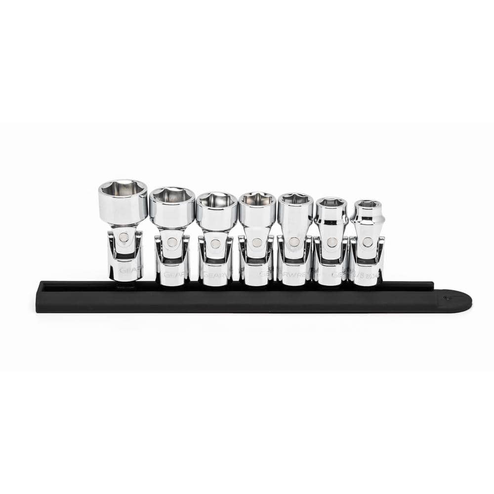 3/8 in. Drive 6-Point Flex SAE Socket Set (7-Piece)