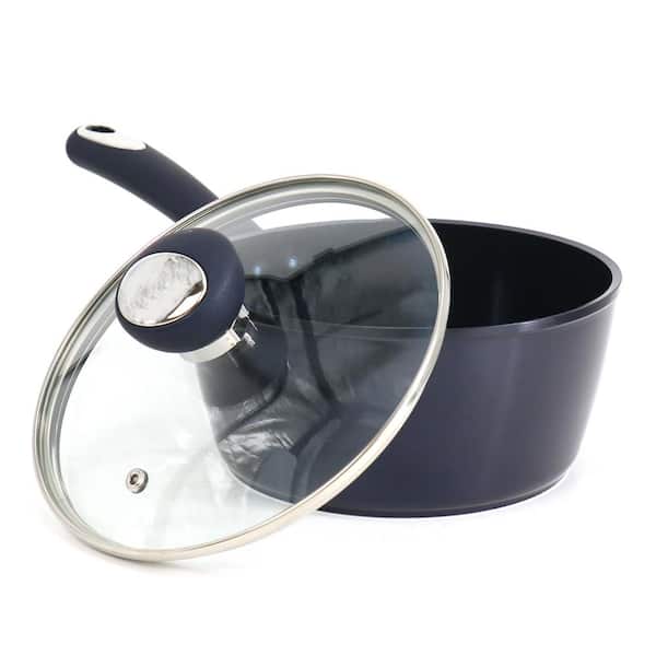 Oster Hawke 8 inch Ceramic Nonstick Aluminum Frying Pan in Dark Blue