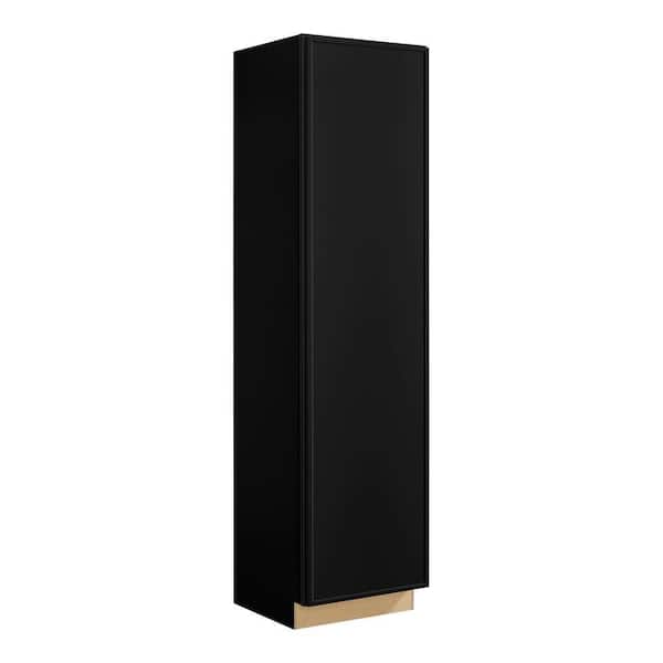 Leyton 24 W x 24 D x 96 in. H Ready To Assemble Plywood Slim Shaker Utility Pantry Kitchen Cabinet in Raven Black