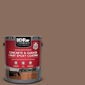 1 gal. #N190-6 Nut Brown Self-Priming 1-Part Epoxy Satin Interior/Exterior Concrete and Garage Floor Paint