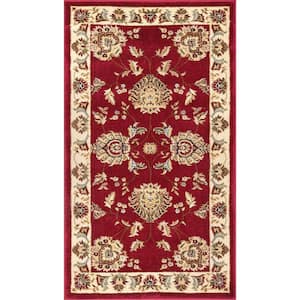 Timeless Abbasi Red 2 ft. x 4 ft. Traditional Area Rug