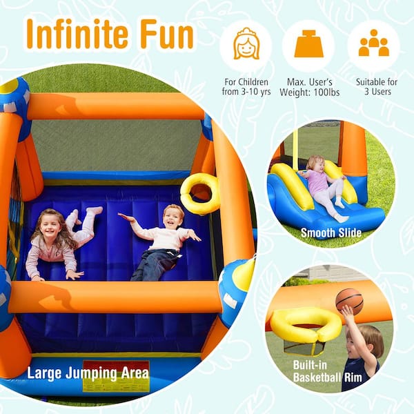 Costway Inflatable Bounce House Kids Jumping Playhouse Indoor & Outdoor  Without Blower : Target