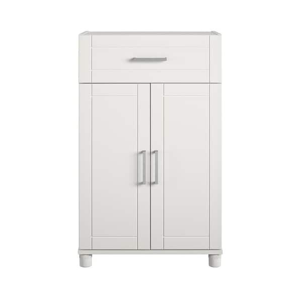 SystemBuild Evolution Kai 23.69 in. W x 39.25 in. H x 15.38 in. D 1 Drawer/ 2 Door Base Freestanding Cabinet in White
