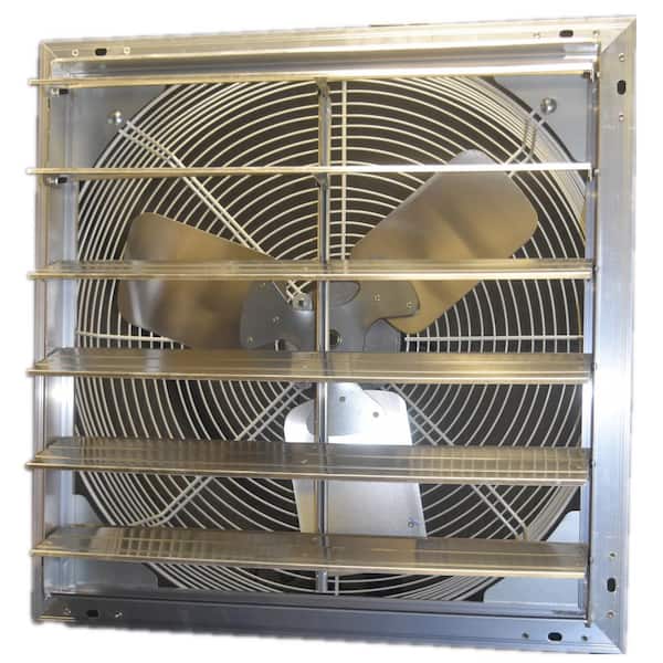 1785 CFM Shutter Exhaust Fan Wall Mounted, 18 in. Propeller