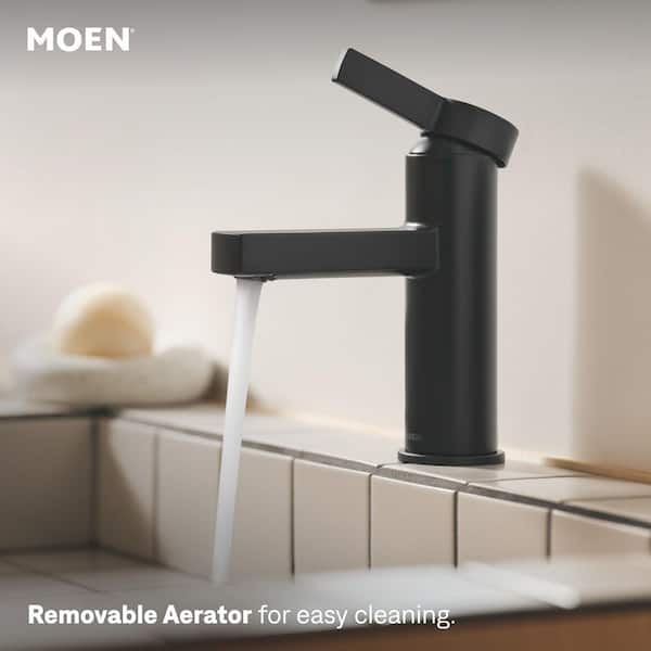MOEN Beric Single Hole Single Handle Bathroom Faucet in Matte