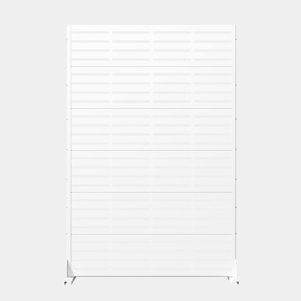 47 in. W x 71 in. H White Metal No Dig Indoor Outdoor Weather Resistant Anti-Tipping Decorative Privacy Fence (1-Pack) price history on PriceWatchPro