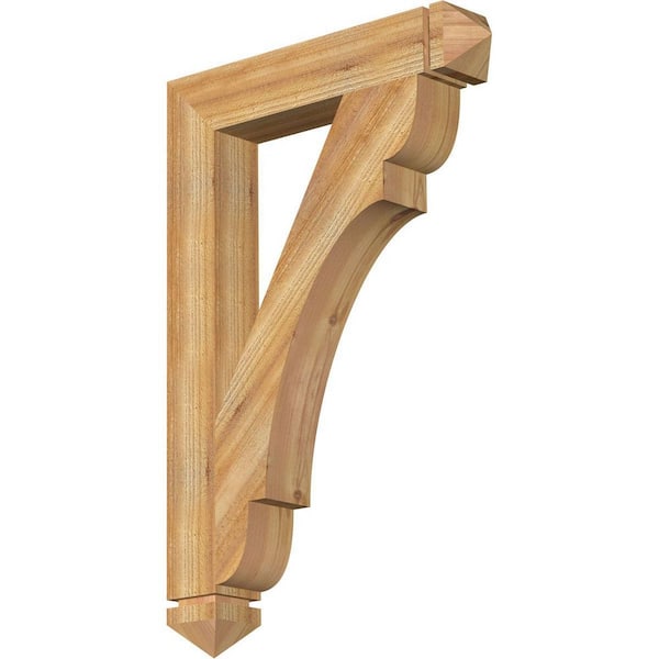 Ekena Millwork 4 in. x 36 in. x 24 in. Western Red Cedar Olympic Arts and Crafts Rough Sawn