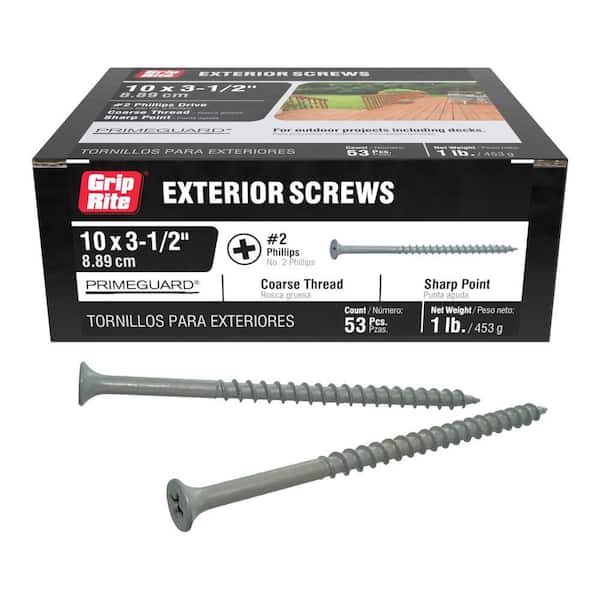 3-1/2 in. #2 Phillips Bugle Head Coarse Thread Coated Exterior Screws 1lb. Box