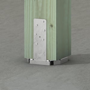 CBSQ Hot-Dip Galvanized Standoff Column Base for 8x8 Nominal Lumber with SDS Screws