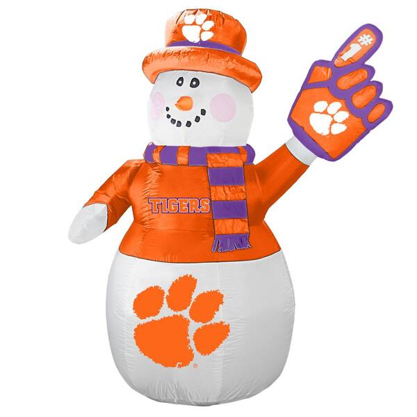 Unbranded 7 ft. Clemson Tigers Inflatable Snowman
