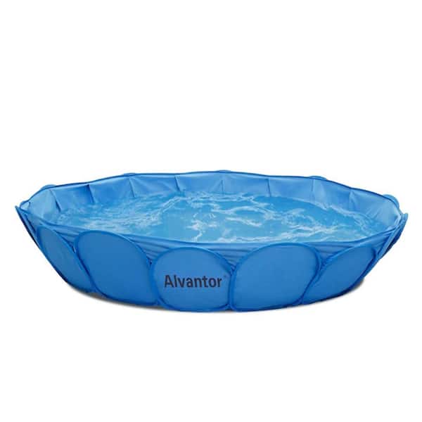 63 in. x 63 in. x 12 in. Foldable & Portable Indoor Outdoor Pet Swimming Pool, Bathing Tub, Shower Spa, Kiddie Pool