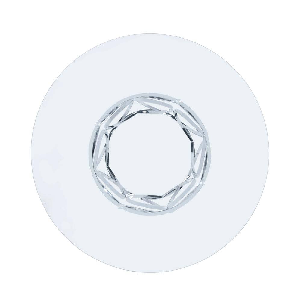 Elysian 53" Chrome & Glass Transitional Round Dining Table